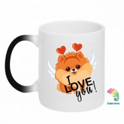Кружка-хамелеон Шпиц- I love you! - FATLINE Кружка-хамелеон Шпиц- I love you!