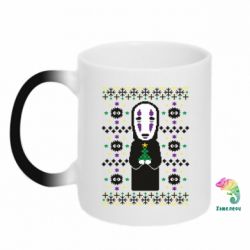 Кружка-хамелеон Spirited Away Christmas sweater - FATLINE Кружка-хамелеон Spirited Away Christmas sweater