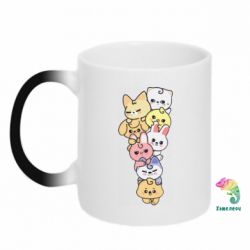 Кружка-хамелеон Stray kids animals - FATLINE Кружка-хамелеон Stray kids animals