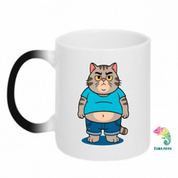 Кружка-хамелеон Толстый кот - FATLINE Кружка-хамелеон Толстый кот