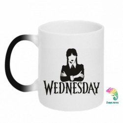 Кружка-хамелеон Wednesday силуэт