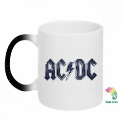 Кружка-хамелеон с блестками AC/DC Logo