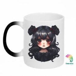 Кружка-хамелеон с блестками Аниме готик Лолита - FATLINE Кружка-хамелеон с блестками Аниме готик Лолита