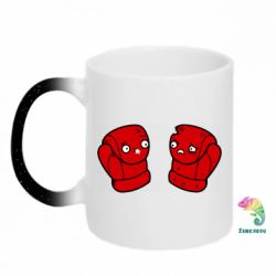 Кружка-хамелеон с блестками Боксерская перчатка Тайсон - FATLINE Кружка-хамелеон с блестками Боксерская перчатка Тайсон