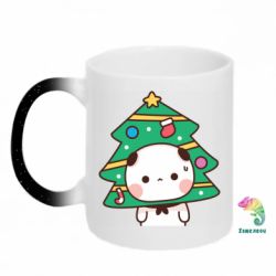 Кружка-хамелеон с блестками Бубу В Костюме Елки - FATLINE Кружка-хамелеон с блестками Бубу В Костюме Елки