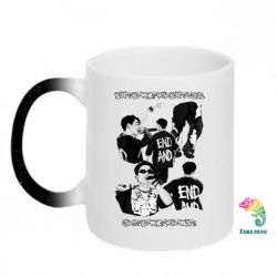 Кружка-хамелеон с блестками Jungkook Art - FATLINE Кружка-хамелеон с блестками Jungkook Art