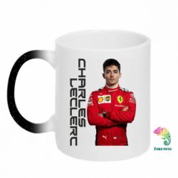 Кружка-хамелеон з блискітками F1 Charles Leclerc