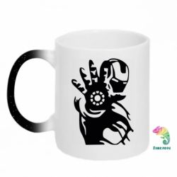 Кружка-хамелеон с блестками Iron man ready for battle - FATLINE Кружка-хамелеон с блестками Iron man ready for battle