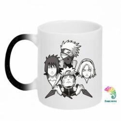 Кружка-хамелеон с блестками Naruto team 07 - FATLINE Кружка-хамелеон с блестками Naruto team 07