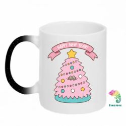 Кружка-хамелеон с блестками Пушин На Елке - FATLINE Кружка-хамелеон с блестками Пушин На Елке