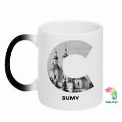 Кружка-хамелеон с блестками Sumy Black & White - FATLINE Кружка-хамелеон с блестками Sumy Black & White