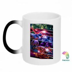 Кружка-хамелеон с блестками Super power avengers - FATLINE Кружка-хамелеон с блестками Super power avengers