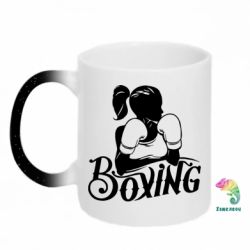 Кружка-хамелеон с блестками Women's Boxing - FATLINE Кружка-хамелеон с блестками Women's Boxing
