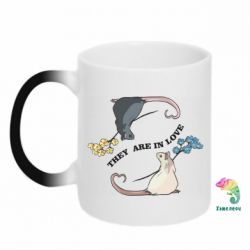 Кружка-хамелеон Закохані пацюки - FATLINE Кружка-хамелеон Закохані пацюки