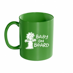 Кружка цветная 320ml Baby on board - FATLINE Кружка цветная 320ml Baby on board