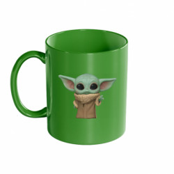 Кружка кольорова 320ml Бебі Йода Залужного