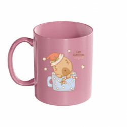 Кружка кольорова 320ml Capy Christmas! Спокійний капібара у чашці - FATLINE Кружка кольорова 320ml Capy Christmas! Спокійний капібара у чашці