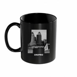 Кружка цветная 320ml Dnipro Black & White