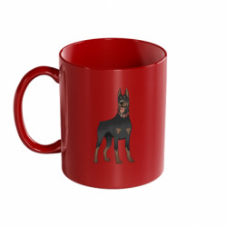 Кружка цветная 320ml Доберман - FATLINE Кружка цветная 320ml Доберман
