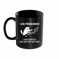 Кружка цветная 320ml I are programmer. Кот программист - FATLINE Кружка цветная 320ml I are programmer. Кот программист