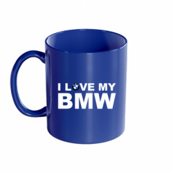 Кружка цветная 320ml I love my BMW