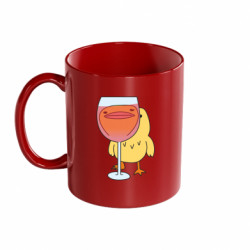 Кружка кольорова 320ml Качка і келих вина - FATLINE Кружка кольорова 320ml Качка і келих вина