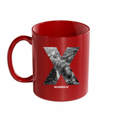 Кружка цветная 320ml Kharkiv Black & White - FATLINE Кружка цветная 320ml Kharkiv Black & White