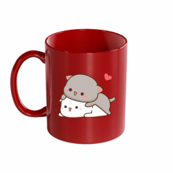 Кружка кольорова 320ml Котики Обіймашки Peach and Goma - FATLINE Кружка кольорова 320ml Котики Обіймашки Peach and Goma