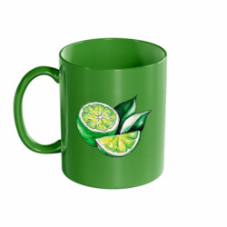 Кружка цветная 320ml Лайм лимон - FATLINE Кружка цветная 320ml Лайм лимон