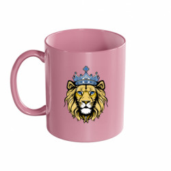 Кружка цветная 320ml Лев в короне - FATLINE Кружка цветная 320ml Лев в короне