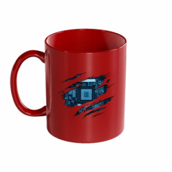 Кружка цветная 320ml Motherboard through the T-Shirt - FATLINE Кружка цветная 320ml Motherboard through the T-Shirt