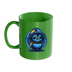 Кружка кольорова 320ml Пінгвін Астронавт