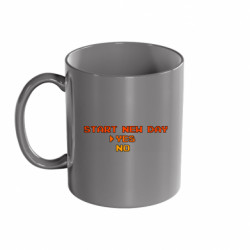 Кружка цветная 320ml начать новый день?