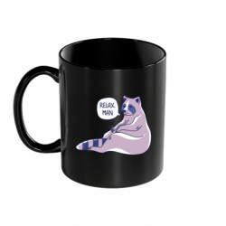 Кружка цветная 320ml Прикольный енот. - FATLINE Кружка цветная 320ml Прикольный енот.