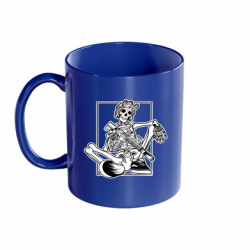 Кружка кольорова 320ml Скелет у кедах