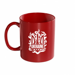 Кружка цветная 320ml Украина - пламенный тризуб