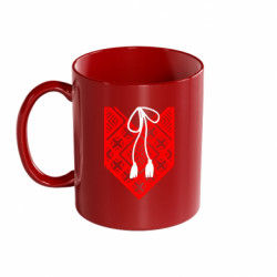 Кружка цветная 320ml Вишиванка з зав'язкою - FATLINE Кружка цветная 320ml Вишиванка з зав'язкою