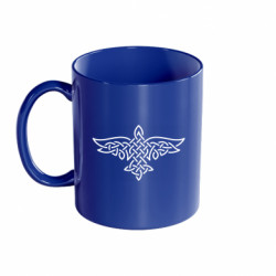 Кружка цветная 320ml Ворон Одина кельтський стиль символ викингов - FATLINE Кружка цветная 320ml Ворон Одина кельтський стиль символ викингов
