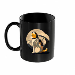 Кружка цветная 320ml Японская кошка