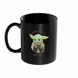 Кружка цветная 320ml Yoda and coffee