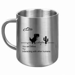 Кружка металева Internet Dinosaur - FATLINE Кружка металева Internet Dinosaur