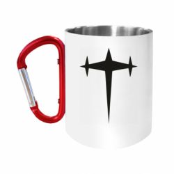 Кружка с ручкой "карабин" Kill la Kill Three-Star Uniform Logo - FATLINE Кружка с ручкой "карабин" Kill la Kill Three-Star Uniform Logo