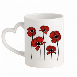 Кружки с ручкой в виде сердца