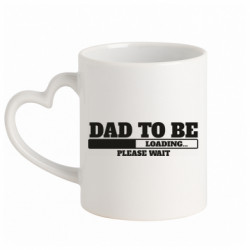 Кружка с ручкой в виде сердца Dad is loading
