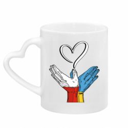Кружки с ручкой в виде сердца