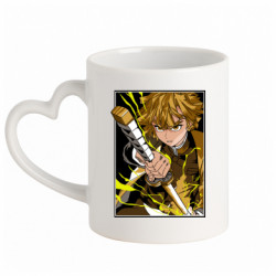 Кружка с ручкой в виде сердца Zenitsu