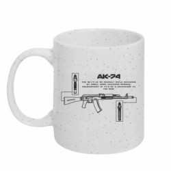 Кружка с блестками 320ml АК-74 - FATLINE Кружка с блестками 320ml АК-74