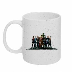 Кружка с блестками 320ml Avengers on the rock - FATLINE Кружка с блестками 320ml Avengers on the rock