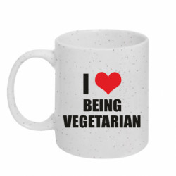 Кружка з блискітами 320 мл Being vegetarian - FATLINE Кружка з блискітами 320 мл Being vegetarian