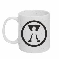 Кружка с блестками 320ml Black Widow logo - FATLINE Кружка с блестками 320ml Black Widow logo